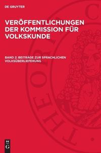 Beiträge Zur Sprachlichen Volksüberlieferung
