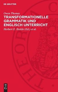 Transformationelle Grammatik Und Englisch Unterricht
