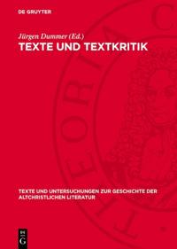 Texte Und Textkritik