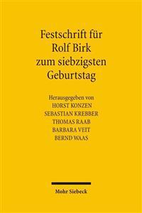 Festschrift für Rolf Birk zum siebzigsten Geburtstag