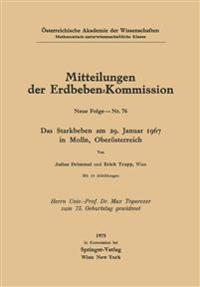 Das Starkbeben am 29. Januar 1967 in Molln, Oberösterreich