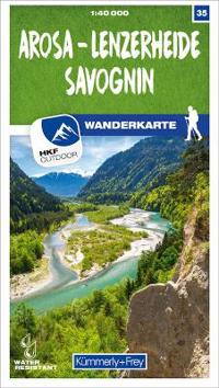 Arosa - Lenzerheide - Savognin 35 Wanderkarte 1:40 000 matt laminiert
