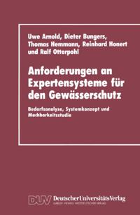 Anforderungen an Expertensysteme für den Gewässerschutz