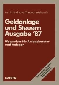 Gabler Geldanlage u. Steuern