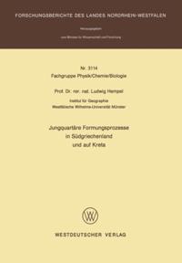 Jungquartäre Formungsprozesse in Südgriechenland und auf Kreta