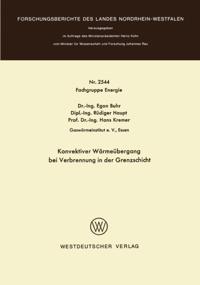 Konvektiver Wärmeübergang bei Verbrennung in der Grenzschicht