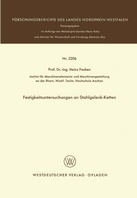 Festigkeitsuntersuchungen an Stahlgelenk-Ketten
