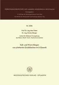 Kalt- und Warm-Biegen von plattierten Grobblechen im U-Gesenk