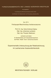 Experimentelle Untersuchung der Relativströmung im Laufrad einer Axialverdichterstufe