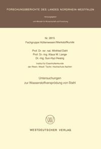 Untersuchungen zur Wasserstoffversprödung von Stahl