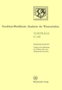 Orakel und Opferkulte bei Völkern der westafrikanischen Savanne
