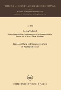 Kostenermittlung und Kostenauswertung im Hochschulbereich