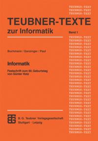Teubner Texte zur Informatik
