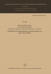 Der Einfluß einer Glimmentladung auf die Permeation von Gasen durch Metalle