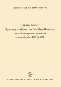 Umsatz, Kosten, Spannen und Gewinn des Einzelhandels