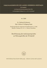 Die Erfassung der Leistungsansprüche an Führungskräfte der Wirtschaft
