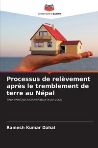 Processus de relèvement après le tremblement de terre au Népal