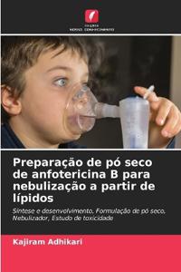 Preparação de pó seco de anfotericina B para nebulização a partir de lípidos