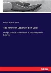 Kirjan kansi "The Nineteen Letters of Ben Uziel"