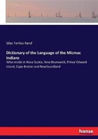Kirjan kansi "Dictionary of the Language of the Micmac Indians"