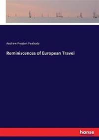 Kirjan kansi "Reminiscences of European Travel"