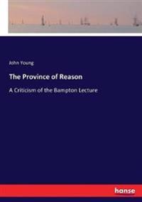 The Province of Reason