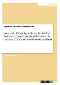 Impact du Crédit Agricole sur la viabilité financière d'une institution financière. Le cas de la CLCAM de Klouékanme en Bénin