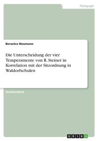 Die Unterscheidung der vier Temperamente von  R. Steiner in Korrelation mit der Sitzordnung in Waldorfschulen