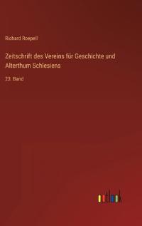 Kirjan kansi "Zeitschrift des Vereins für Geschichte und Alterthum Schlesiens"