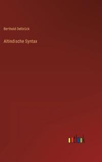 Altindische Syntax