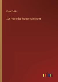 Kirjan kansi "Zur Frage Des Frauenwahlrechts"