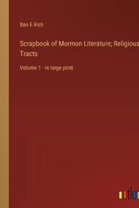 Kirjan kansi "Scrapbook of Mormon Literature; Religious Tracts"