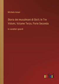 Kirjan kansi "Storia dei musulmani di Sicili; In Tre Volumi, Volume Terzo, Parte Seconda"