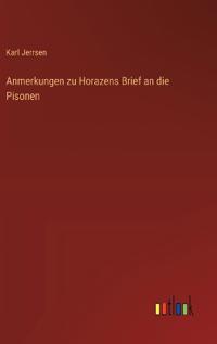 Bokomslag för "Anmerkungen zu Horazens Brief an die Pisonen"