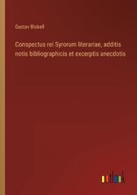 Kirjan kansi "Conspectus rei Syrorum literariae, additis notis bibliographicis et excerptis anecdotis"