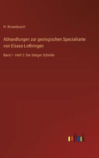 Kirjan kansi "Abhandlungen zur geologischen Specialkarte von Elsass-Lothringen"