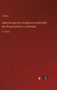 Kirjan kansi "Abhandlungen der Königlichen Gesellschaft der Wissenschaften zu Göttingen"