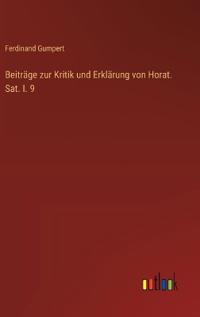 Bokomslag för "Beiträge zur Kritik und Erklärung von Horat. Sat. I. 9"
