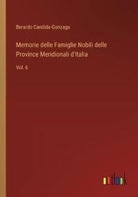 Bokomslag för "Memorie delle Famiglie Nobili delle Province Meridionali d'Italia"