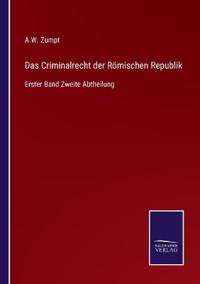 Das Criminalrecht der Römischen Republik