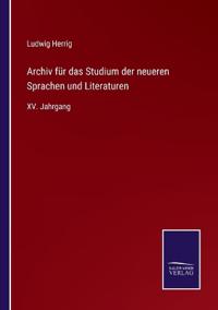 Kirjan kansi "Archiv für das Studium der neueren Sprachen und Literaturen"