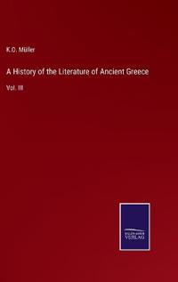 Kirjan kansi "A History of the Literature of Ancient Greece"