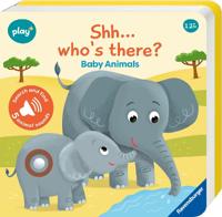Bokomslag för Ravensburger Play+ Infant & Toddler - Shh, Who's there? Baby Animals My First Seek and Find Sound Book