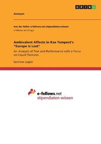 Ambivalent Affects in Kae Tempest's "Europe Is Lost"