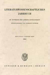 Literaturwissenschaftliches Jahrbuch: 1. Band (1969)
