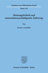 Meinungsfreiheit Und Unternehmensschadigende Ausserung