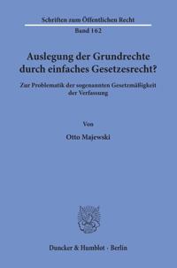 Auslegung der Grundrechte durch einfaches Gesetzesrecht?
