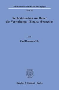 Rechtstatsachen Zur Dauer Des Verwaltungs- (Finanz-)Prozesses