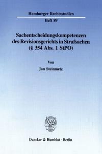 Sachentscheidungskompetenzen Des Revisionsgerichts in Strafsachen ( 354 Abs. 1 Stpo)