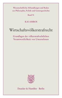 Wirtschaftsvölkerstrafrecht.
